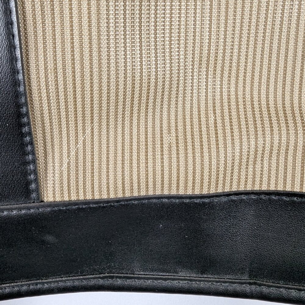 Fendi Roma Vintage Tote Bag Coated Canvas Leather Perfume Lined Black Tan - Picture 10 of 13